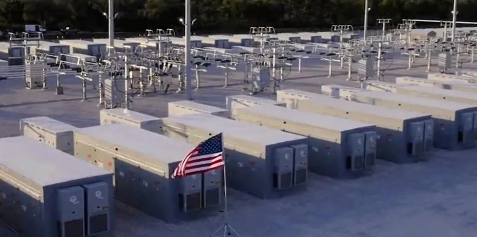 Florida Power & Light's solar-batter Manatee Energy Storage Center in Florida.