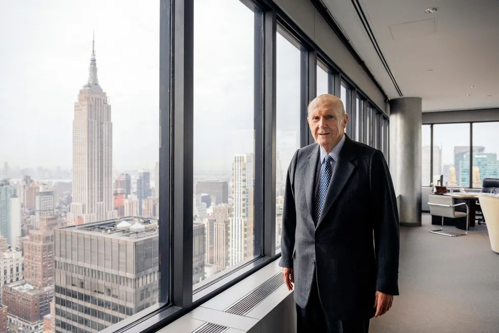 Julian Robertson refused to embrace internet stocks during the late 1990s dotcom boom and lost 19 per cent in 1999 – before his view was ultimately proved right. Pictured in 2017, at his penthouse office, midtown Manhattan.