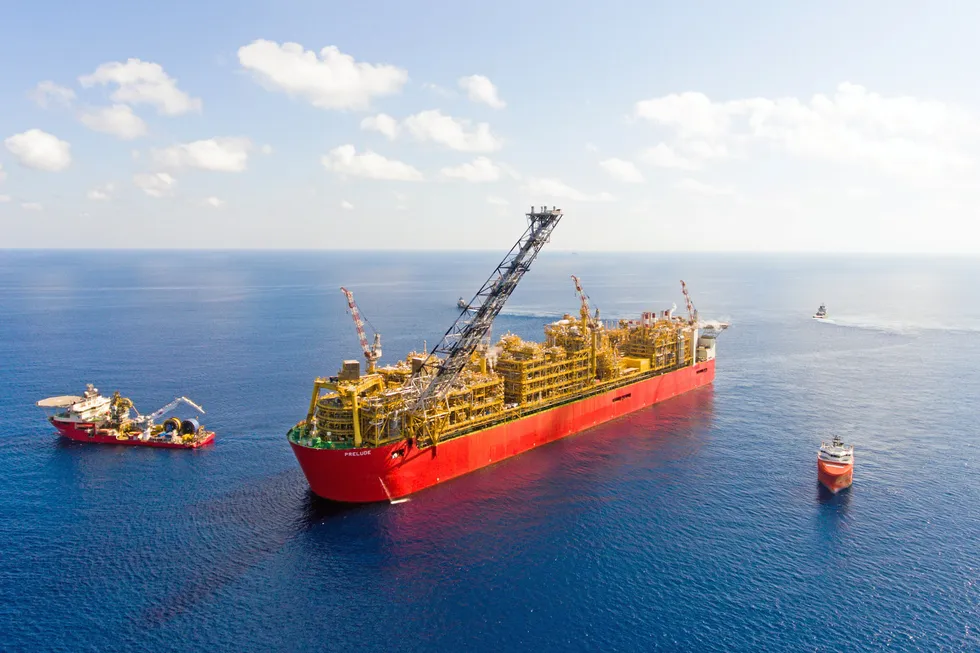 Commissioning: the Prelude FLNG on location offshore Australia
