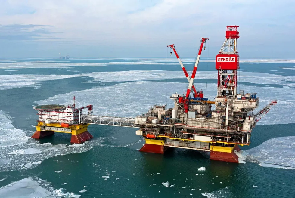 Shutdown danger: the Lukoil-operated Korchagina oilfield in the Russian sector of the Caspian Sea