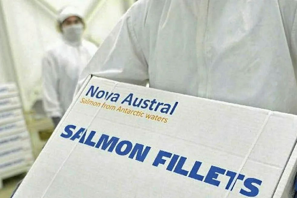 Chile salmon exports are down on last year.