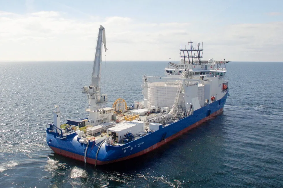 Salt Ship Design sitt kabelleggingsfartøy fra 2017, 140 meter lange NKT Victoria.