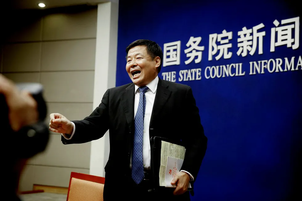 Kinas visefinansminister Zhu Guangyao ønsker ikke en handelskrig, men vil heller ikke akseptere at USA innfører straffetoll på kinesiske produkter. Kina har svart med samme mynt. Foto: Thomas Peter/Reuters/NTB Scanpix
