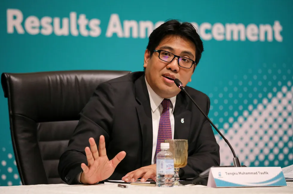 Agreement: Petronas chief executive Tengku Muhammad Taufik