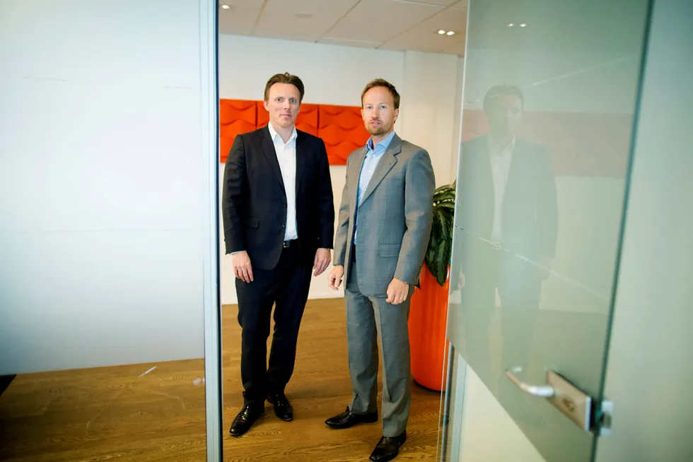 EQTs toppsjef Christian Sinding (til høyre) og Norden-sjef Anders Misund har høstet flere milliarder kroner privat det siste året, tross koronakrisen. De håper å gjøre et nytt oppkjøp i Norge før året er omme.