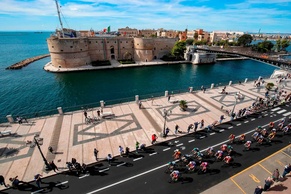 On the road: the Giro d'Italia cycle race last passed through Taranto in southern Italy, that is destined to host a green hydrogen plant
