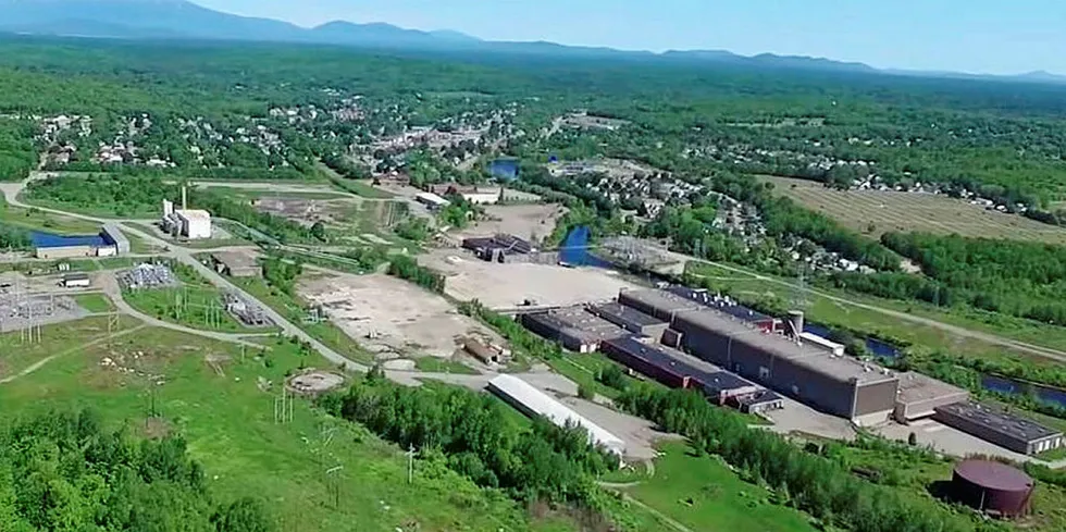 Our Katahdin eier den tidligere plassen Great Northern Paper Mill, hvor AquaBanqs fremtidige landbaserte oppdrettsanlegg kommer til å ligge.