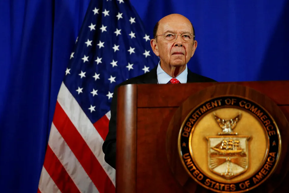 USAs næringsminister Wilbur Ross frykter kinesisk hevn. Foto: ERIC THAYER/Reuters/NTB scanpix