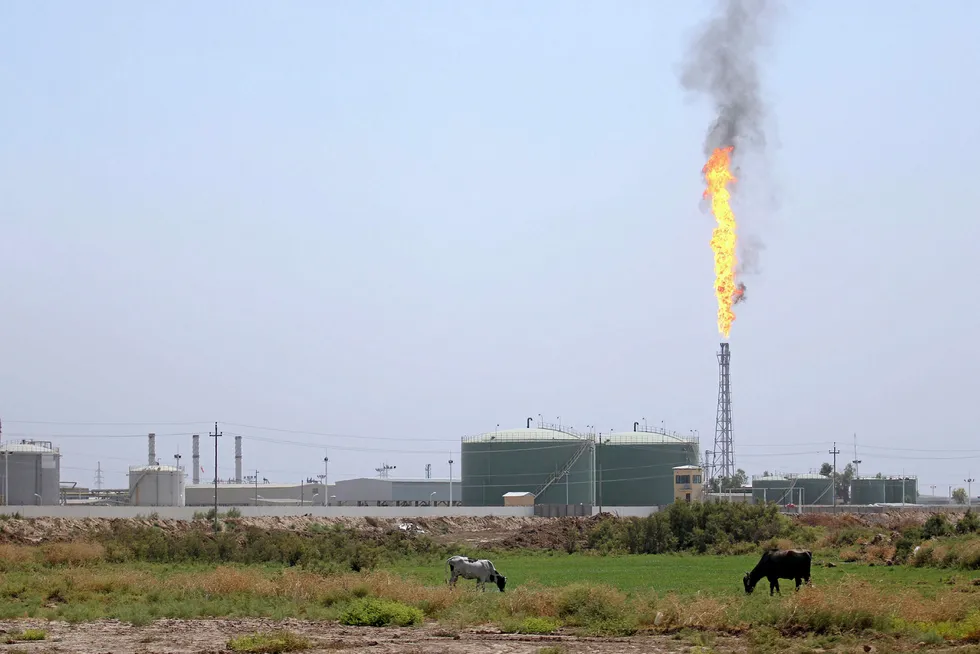 Output: the Halfaya oilfield in southern Iraq