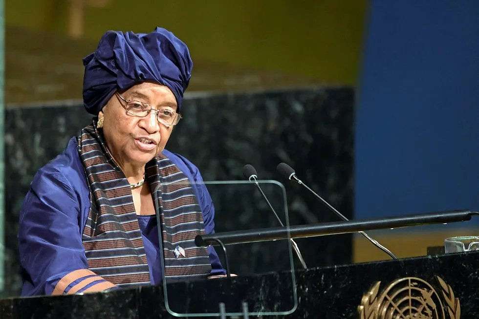 Speaking out: Liberia's former president Ellen Johnson-Sirleaf
