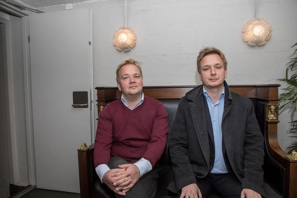 Daglig leder i strømselskapet Telinet Energi Finn Erik Arctander (til høyre) og hans bror og markedssjef i selskapet, Bjørn Arctander har solgt over fem millioner Questerre-aksjer.