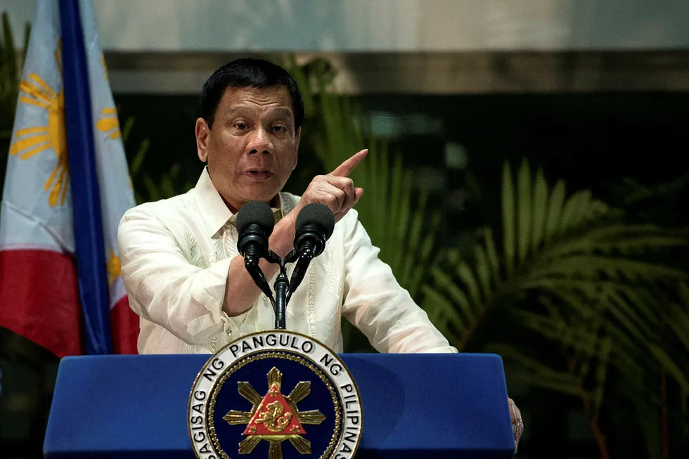 Filippinenes president Rodrigo Duterte. Foto: NOEL CELIS