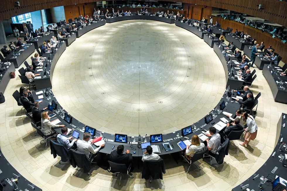 The European Council of member state energy ministers meeting in Brussels on Monday morning.