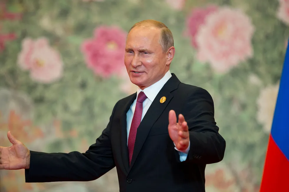 Russlands president Vladimir Putin beskylder G7-landene for å drive med kreativ babling. Foto: Alexander Zemlianichenko/AP/NTB Scanpix