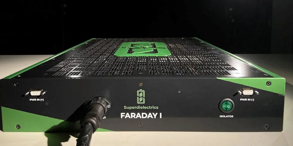 Superdielectrics today launched its “state-of-the-art hybrid energy storage technology,” which it calls Faraday 1.