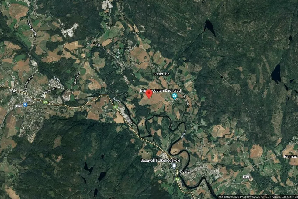 Området rundt Sætrevegen 128, Midt-Telemark, Telemark og Vestfold