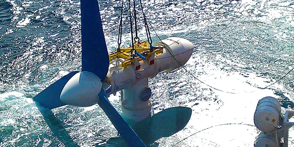 The MeyGen tidal turbine.