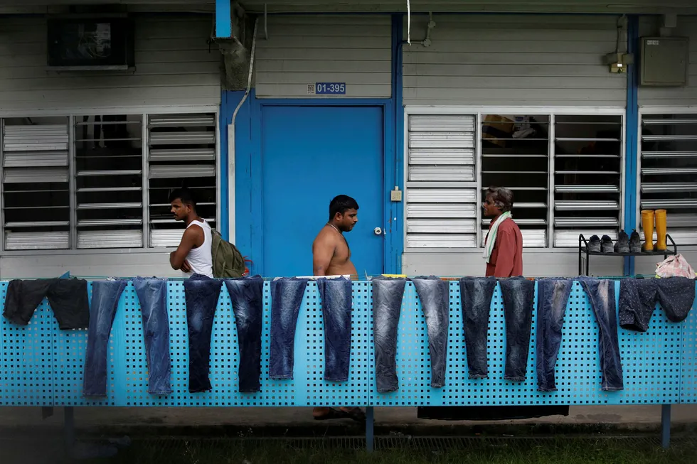 Coronavirus cluster: workers at the Punggol S11 workers dormitory, which is now gazetted to be an isolation facility