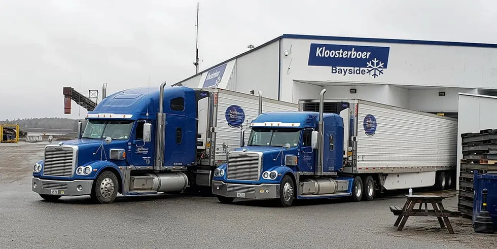 Kloosterboer Bayside operations at the Port of Bayside in New Brunswick, Canada. The route is under scrutiny for alleged violations of the US Jones Act.