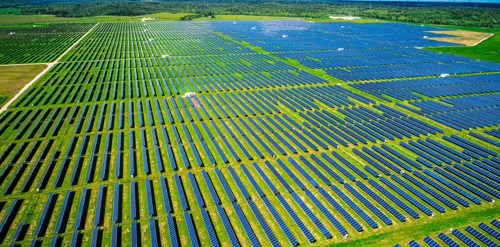 A massive Solar Power Plant in Texas.