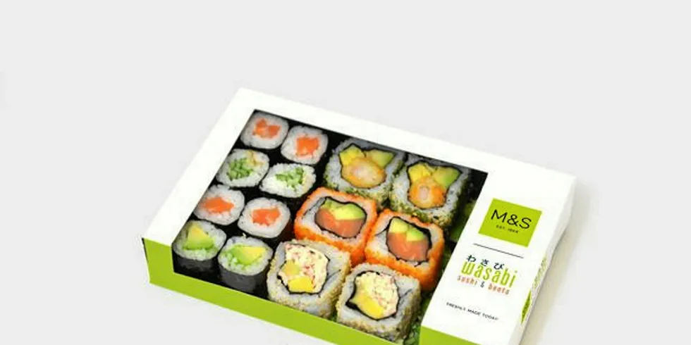 M&S teams with sushi restaurant Wasabi to launch in-store sushi counters.