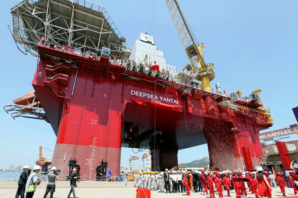 Lined up: Deepsea Yantai, shown at naming ceremony