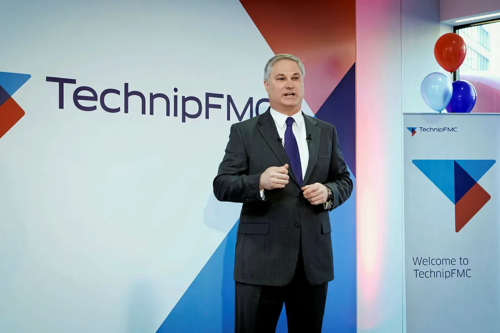 Momentum: TechnipFMC chief executive Doug Pferdehirt
