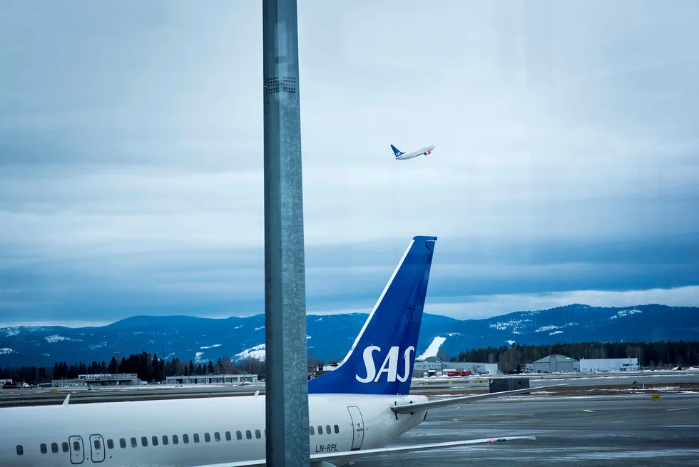 Belegget for SAS gikk ned med 1,7 prosentpoeng til 86,5 prosent i snitt. Foto: Skjalg Bøhmer Vold