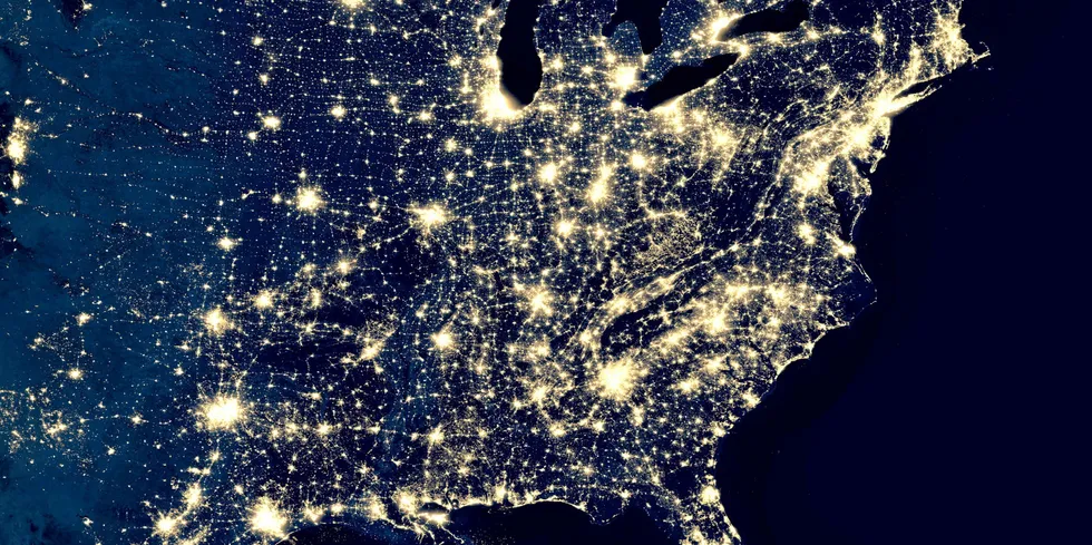 East Coast of United States from a satellite.