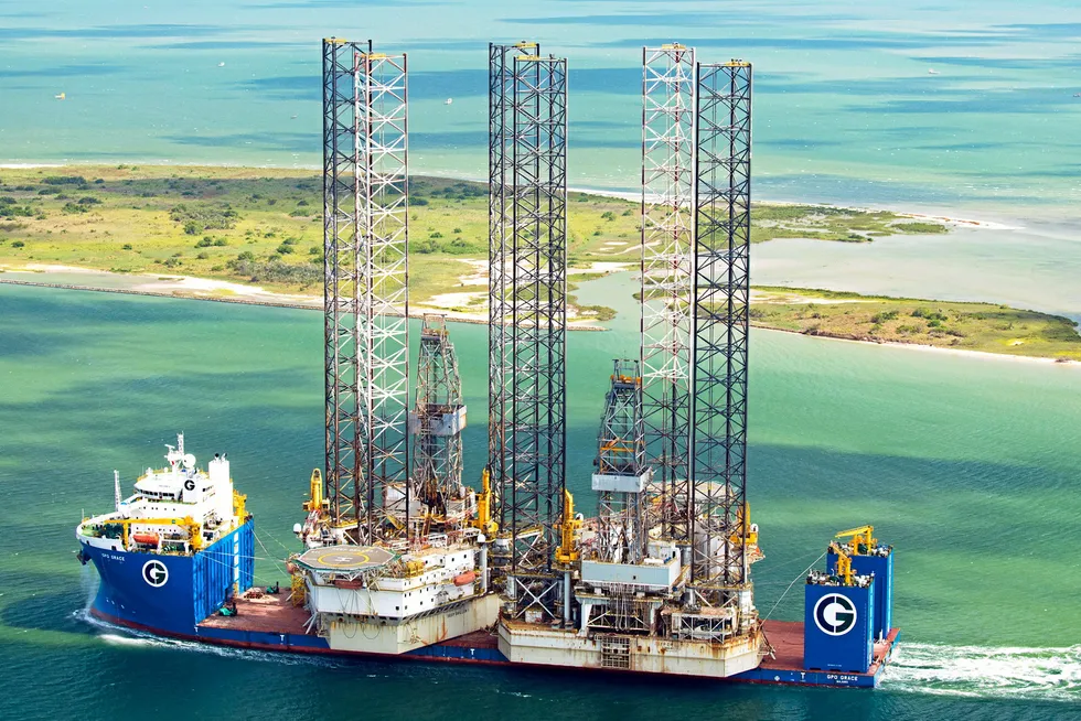 All aboard: Heavylift vessel GPO Grace transporting Aban Offshore’s Deep drillers 1 and 7