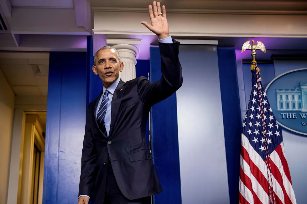 Barack Obama skal snart vinke farvel som USAs president. Foto: Andrew Harnik/AP photo/NTB scanpix