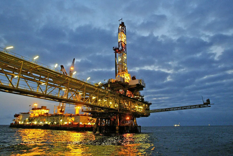 Up and running: a rig off Angola