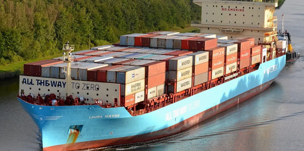 Maersk says that the Laura Maersk is the world's first green methanol-powered containership.