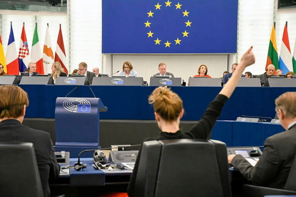 MEPs during the plenary session of European Parliament on 12 March 2024.