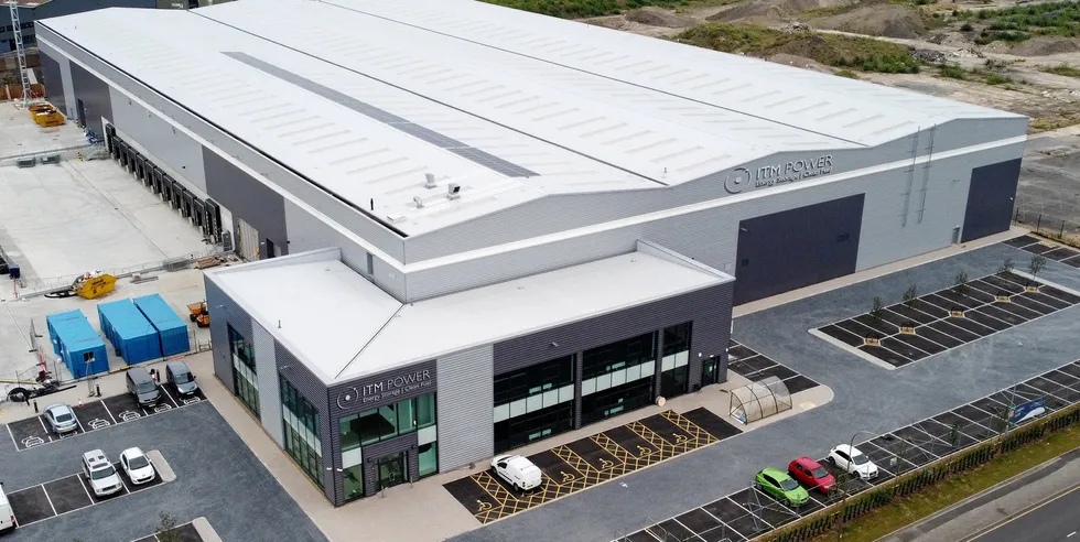 ITM Power's recently inaugurated electrolyser factory in Sheffield, northern England