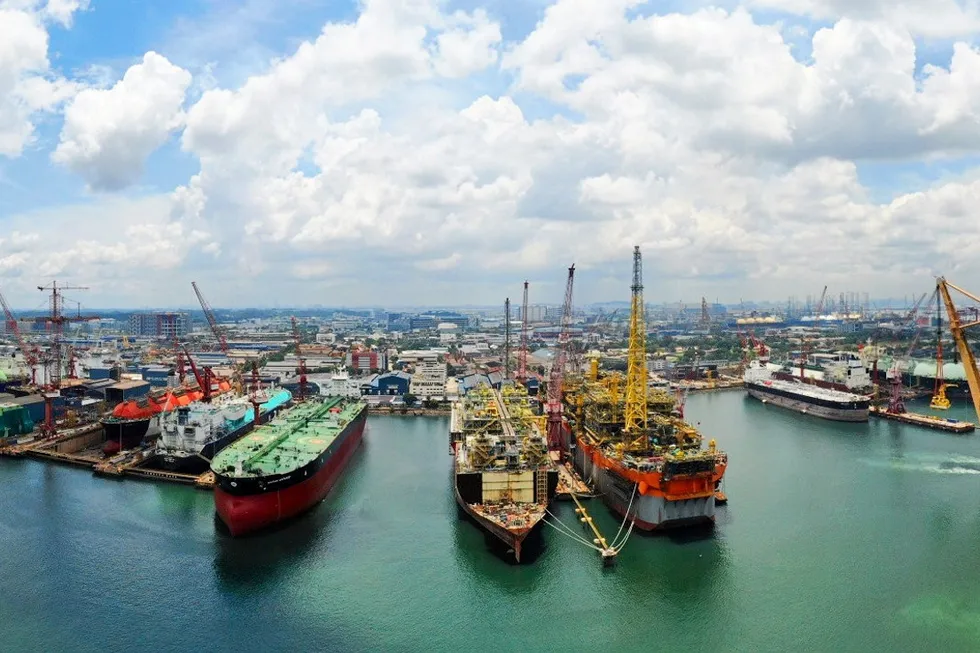 Extra pay: Keppel Shipyard in Singapore is converting the Gimi FLNG vessel