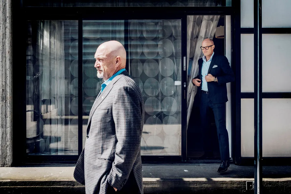 Konserndirektør Torgrim Reitan, til høyre, og direktør for onshore i USA Gene Beck er overbevist om at Statoils satsing på land i USA blir en lønnsom investering. Foto: Tommy Ellingsen