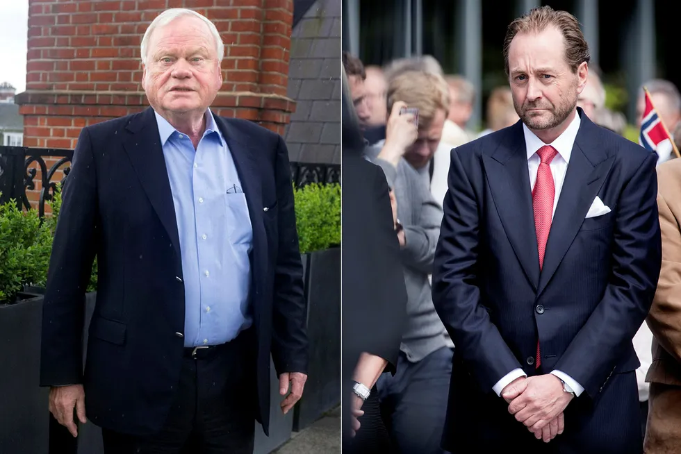 Før restruktureringen av Solstad Offshore er John Fredriksen (t.v.) og Kjell Inge Røkke de største aksjonærene i selskapet.