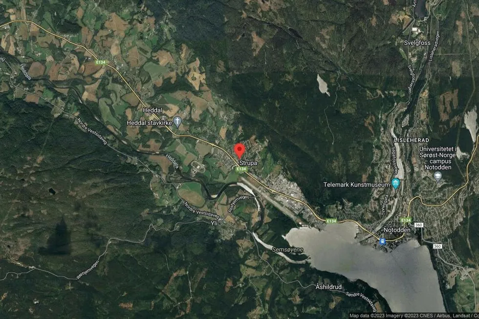 Området rundt Skilrudvegen 10, Notodden, Telemark og Vestfold