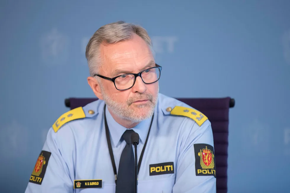 Politimester Hans Sverre Sjøvold, informerte mandag ettermiddag om hva Oslo politidistrikt gjør i forbindelse med skyteepisoder i Oslo den siste tiden. Foto: Ruud, Vidar