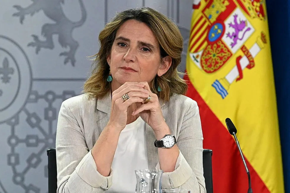 Teresa Ribera Rodríguez, Spain's third vice-president and minister for ecological transition and demographic challenge, who is managing energy transition issues.