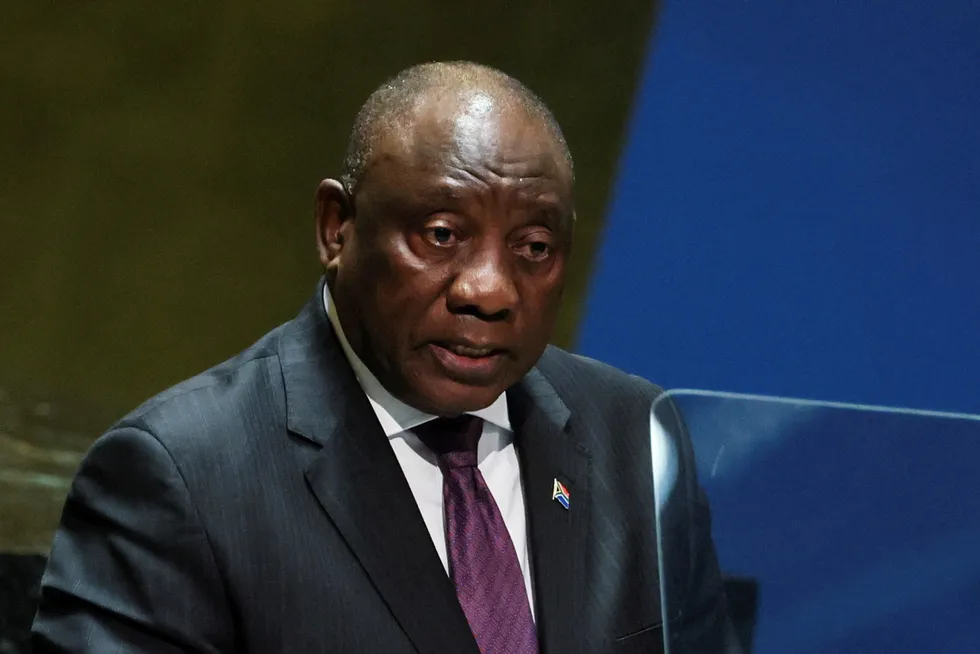 Oil and gas focus: South Africa President Cyril Ramaphosa addressed the United Nations General Assembly in New York earlier this month.