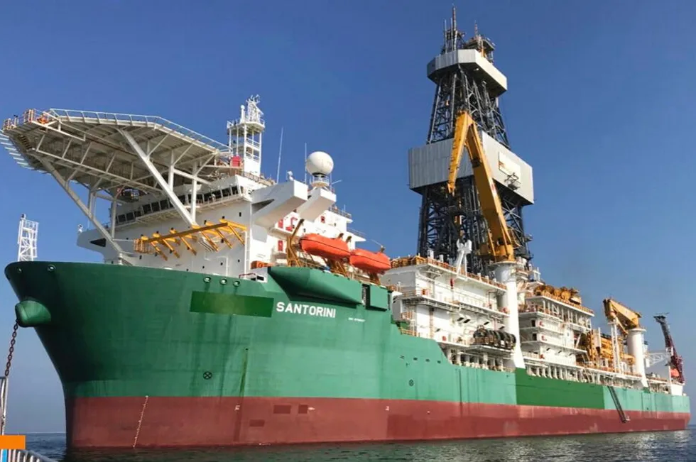 The Santorini drillship is owned by Saipem and was built by Samsung Heavy Industries