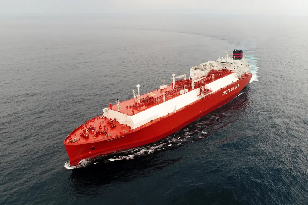 Knutsen Shipping har supertankene for 36 milliarder i produksjon. Dette er en av de nye som er på verft nå.