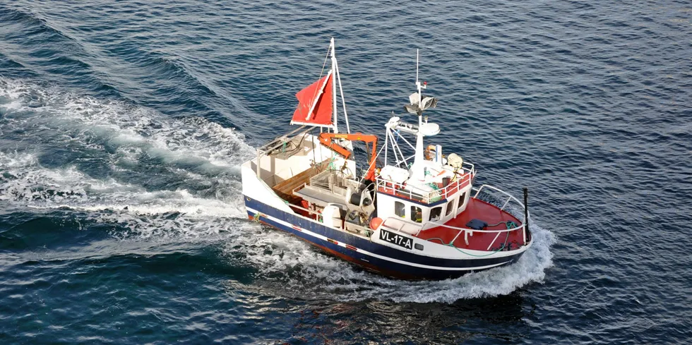 Åpen gruppe-sjarken «Kystbas» fra Kvammen i Askvoll kommune var en av båtene som deltok under årets lofotfiske.