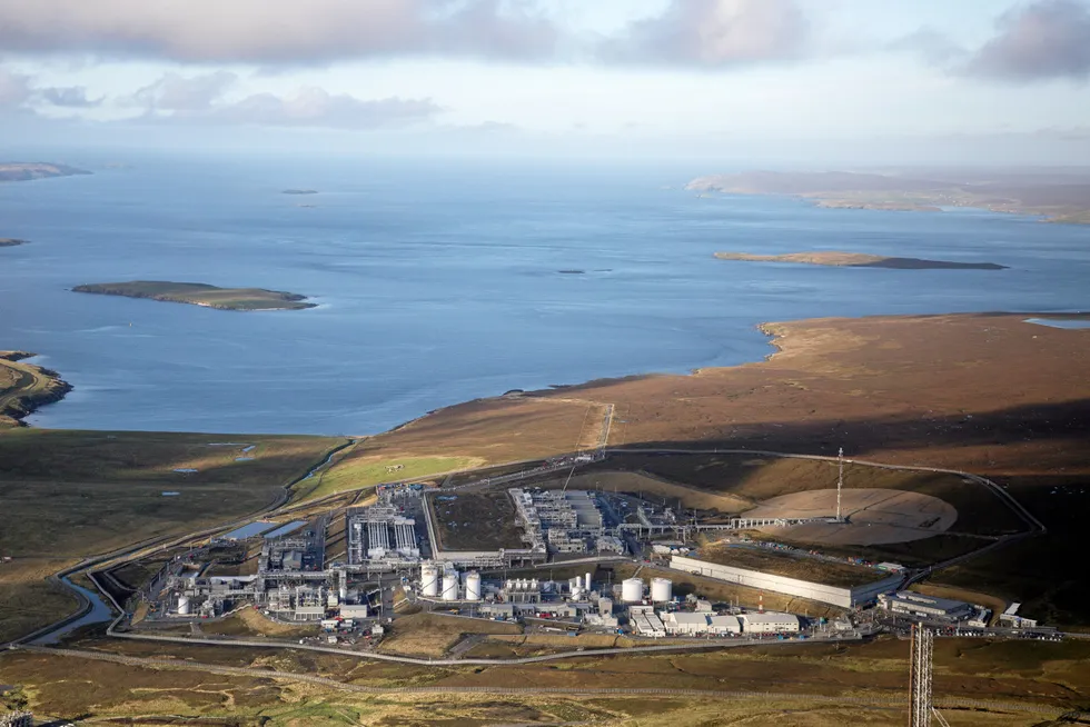 Wind-swept: Laggan-Tormore gas plant in the Shetland Isles
