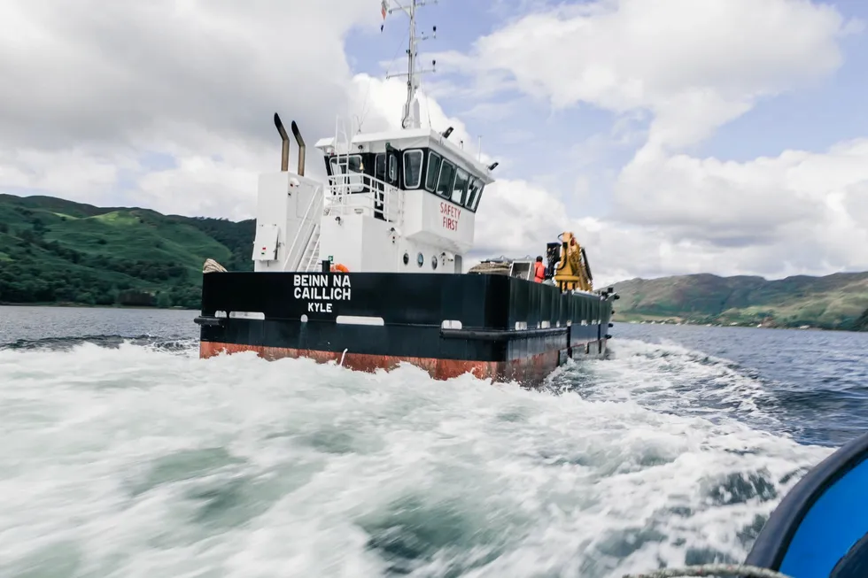 Mowi Scotland feed vessel Beinn Na Caillich.