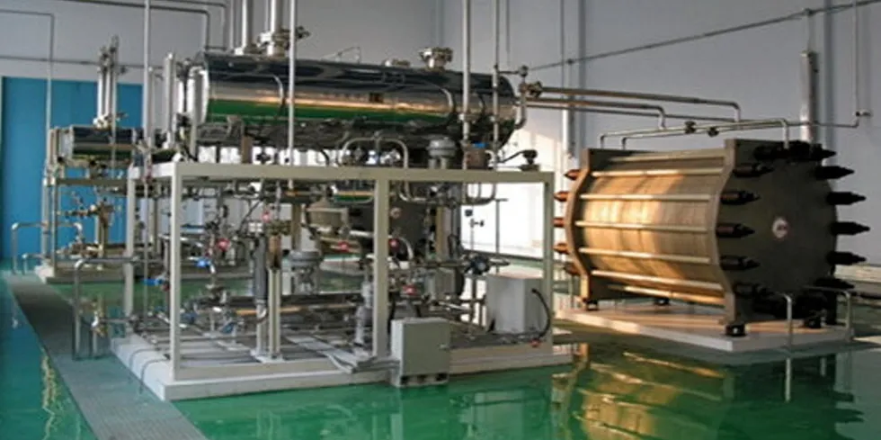 An electrolyser system installed in China by Tianjin-based manufacturer CNTHE.