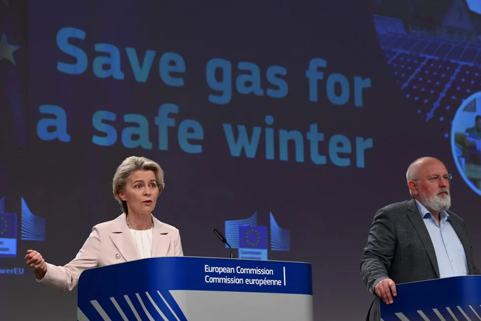 Europakommisjonen presenterte nylig tiltak for å redusere unionens gassetterspørsel med 15 prosent.