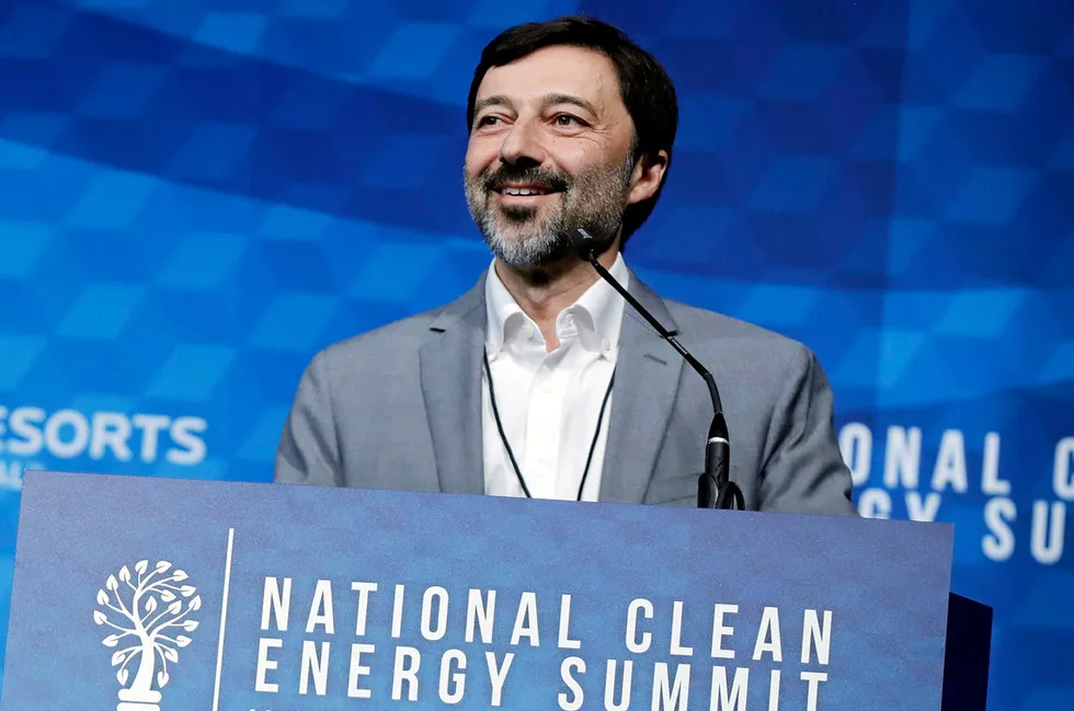 Electric Hydrogen CEO Raffi Garabedian, pictured in 2017 when he was chief technology officer of the US's largest solar panel maker, First Solar.